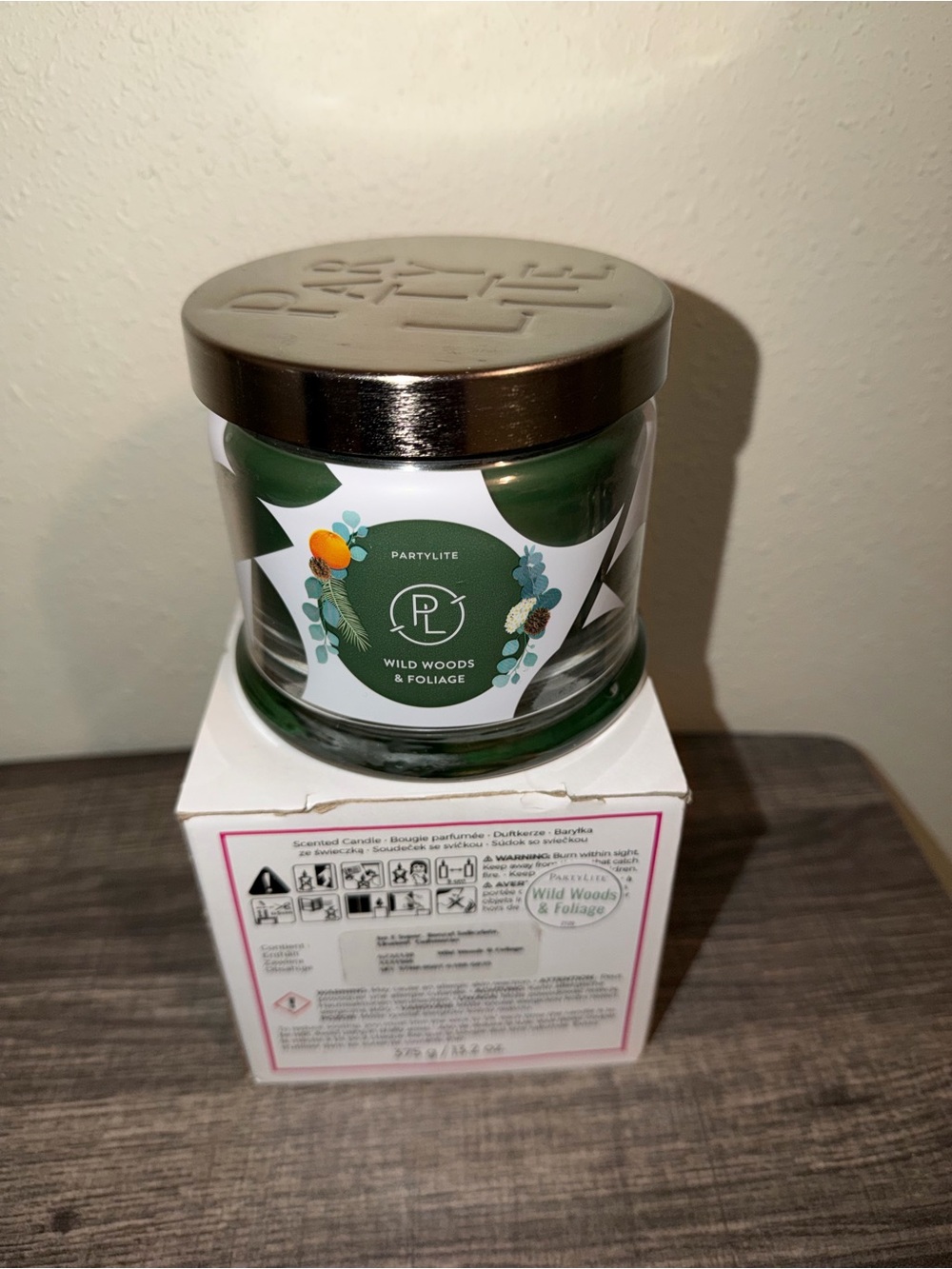 PARTYLITE Green NATURE Wild Woods birch, Moss, Pine & Foliage 3-Wick Jar Candle